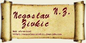 Negoslav Živkić vizit kartica